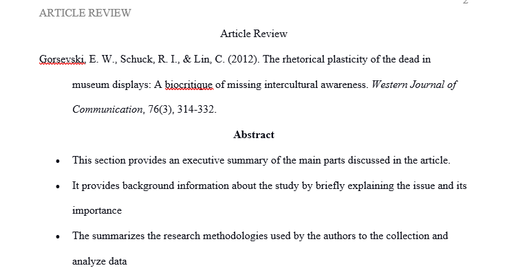 Article Review