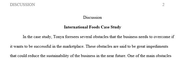 International Foods Case Study