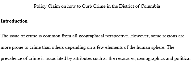 Essay #3 is an argumentative POLICY CLAIM on a topic of YOUR CHOICE.