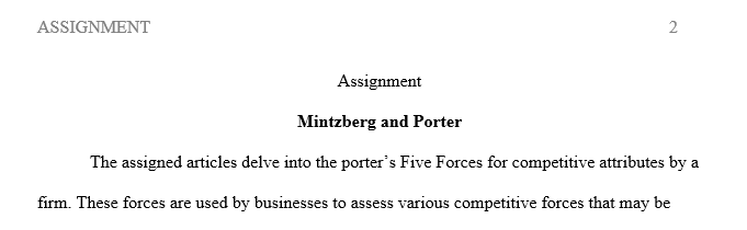 How does the Porter's approach differ from Mintzberg's view of strategy