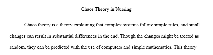 How does Chaos Theory apply to today’s healthcare environment
