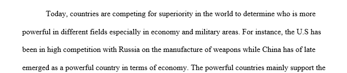 Use definitions from classical political theory and the examples of the decline of the British Empire