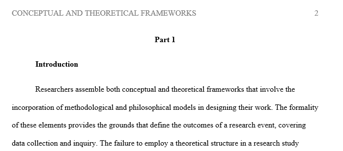 Write an annotated bibliography of two theories and two conceptual framework models.