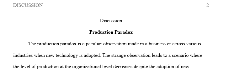 This week we focus on the productivity paradox.