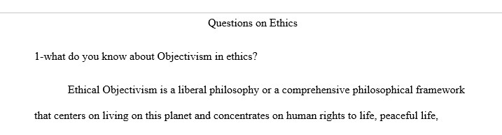 What do you know about Objectivism in ethics