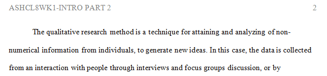 Choose a major research method that will be covered in this course.