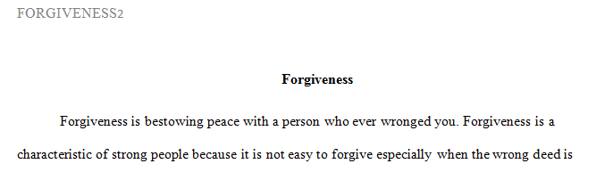 How does a person decide to forgive