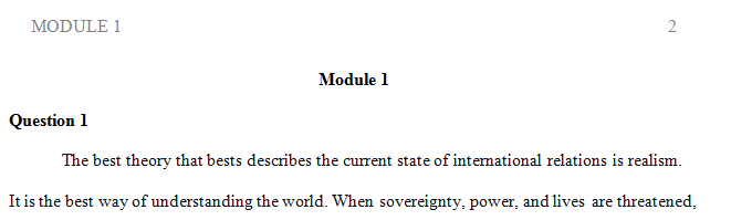 Which theory do you think best describes the current state of international relations