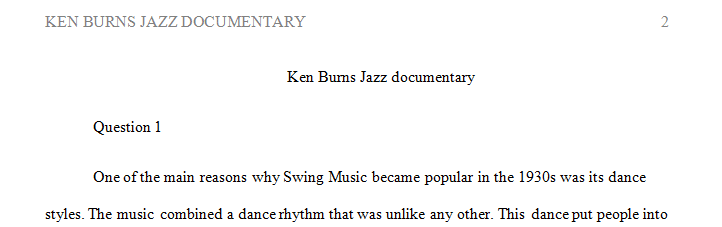 What made swing music so popular in the 1930s according to the Ken Burns Jazz documentary