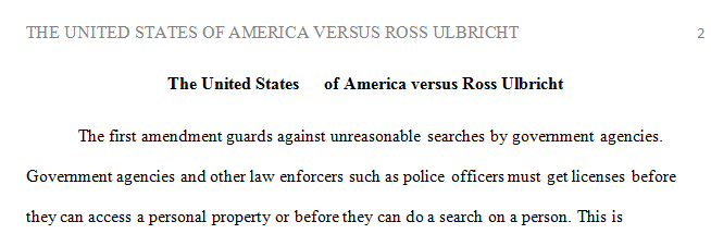 Discuss the case involving the United States of America versus Ross Ulbrecht.