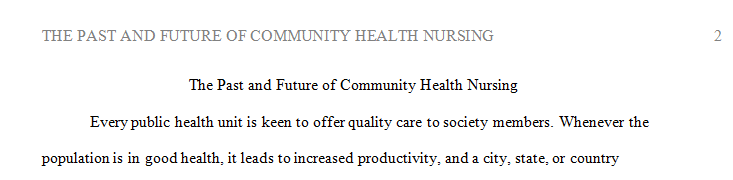 Consider the past achievements in public health as many have implications around the globe.