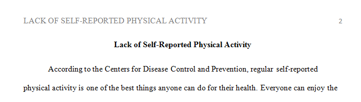 Describe in detail the health behavior and possible health outcomes without an intervention.