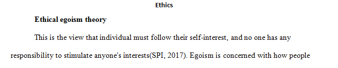 Explain the ethical issue you picked and use the theory you picked to evaluate the issue using the principles