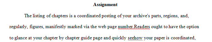 The Table of Contents (TOC) is an important but often overlooked element of the capstone research project. 