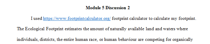 What site did you use to calculate your footprint