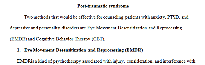 You are working in a veterans group home for clients with anxiety PTSD and depressive and personality disorders.